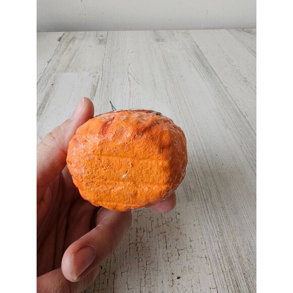 Vintage dept 56 glitter gourd pumpkin ornament jack-o'-lantern anthromorphic sha - Picture 7 of 8